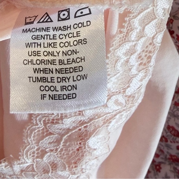 In Bloom | Soft Pink Silky Satin Lace Coquette Pajama Cami Tank Top Camisole - Picture 13 of 13